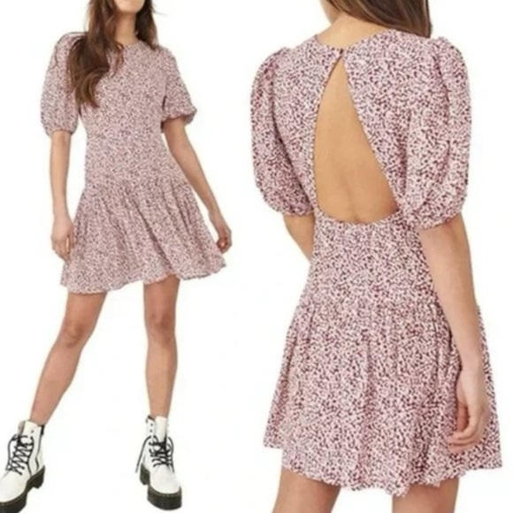 Free People Size XS Dancing In The Dark Burgundy Dress - Picture 1 of 13